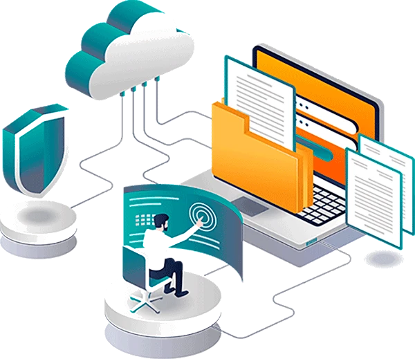 Médico pesquisando documentos no sistema.