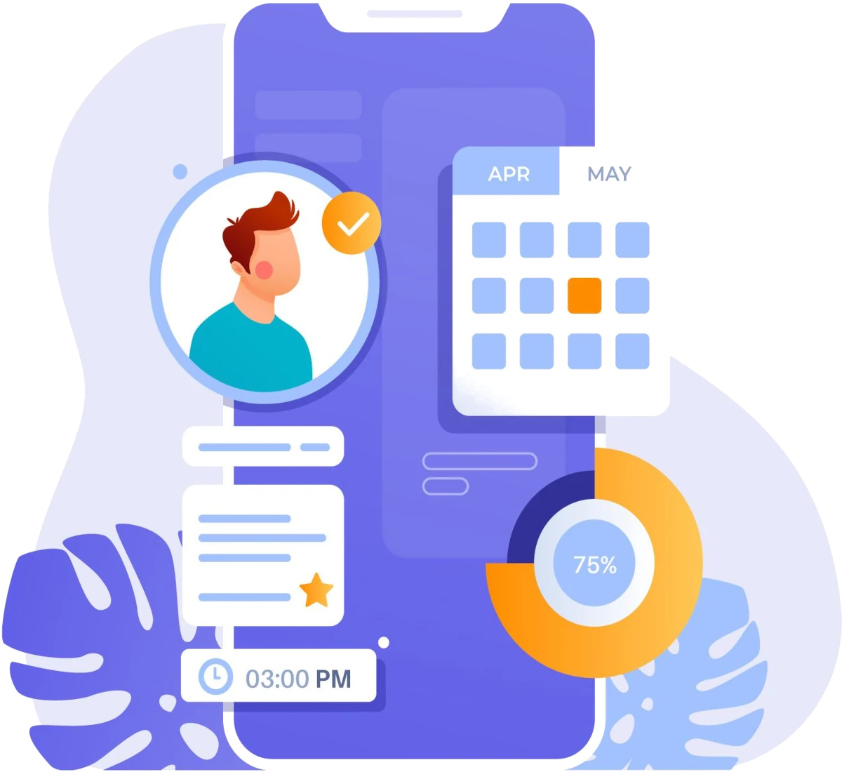 Notificações na agenda do celular